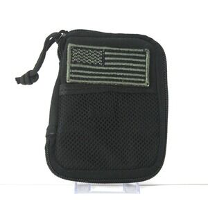 Voodoo Tactical EDC Pocket Organizer Black MOLLE Pouch American Flag Patch